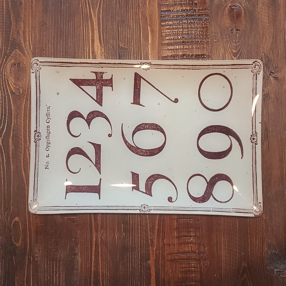 Pottery Barn Accents Rare Pottery Barn Catch All Tray With Numbers